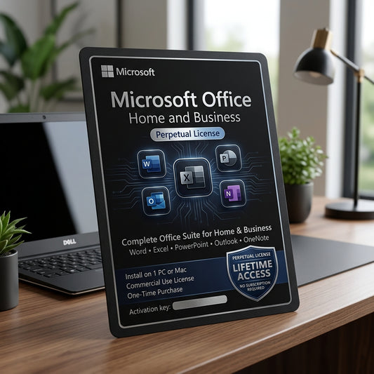 MS Office Home & Business-perpetual license  (if purchased, software will be installed at no extra cost) (hourly rate)